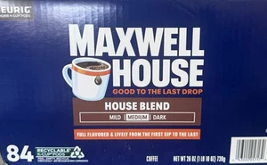 Maxwell House Blend Medium Roast K-Cup Coffee Pods, 84 ct Box USA - Picture 1 of 1