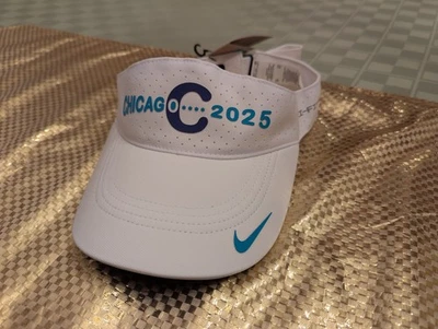 Boné Nike viseira Dri Fit 2025 Chicago maratona corrida ajustável médio grande - Imagem 1 de 4