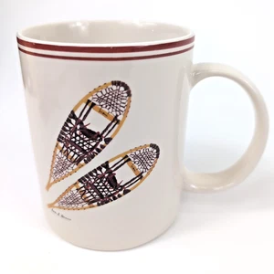 Taza de café LL Bean Winter Lodge taza raquetas de nieve Freeport Maine caza camping - Imagen 1 de 9
