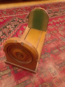 Antique oak wood book slide bedside table bookshelf Gothic Revival arts & crafts - Picture 1 of 12