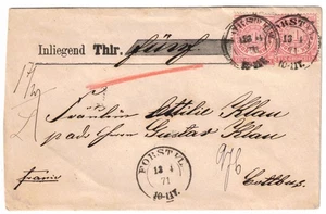 1871, carta de valor con 2 veces 1 gr. a Forst, Sajonia - 212423 - Imagen 1 de 2