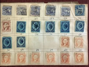Antq Pre-1900 US Stamp Album Postage Internal Revenue Documentary Tax Stamps Lot - Picture 1 of 17