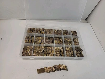 Vintage Brass Printing Block Letters - Image 1 of 4