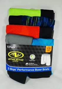 Size 6-7 S/Ch 5-Pack Boy's Performance Boxer Briefs By Athletic Works - Picture 1 of 4