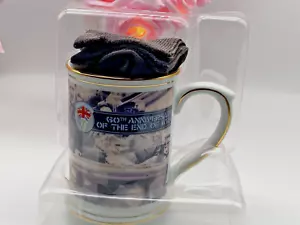 Marks &Spencer 60th Anniversary of the End of WWII Porcelain Tankard & Socks - Picture 1 of 19