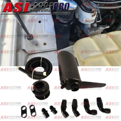 -8AN Braided Oil Catch Can Kit For Ford Falcon BA/BF /FG FGX FPV Territory BARRA - image 1 of 4
