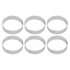 6 Pack Stainless Steel Tart S, Heat-Resistant Perforated Cake Mousse ,Cake  Mold
