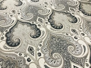KRAVET DESIGN / BAKER / ECHO SHADOW "LATIKA" PAISLEY PRINTED LINEN FABRIC - Picture 1 of 4