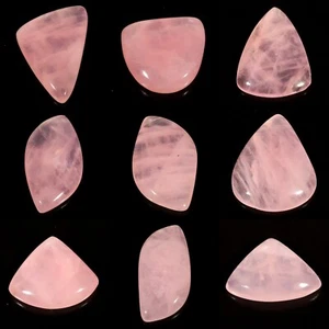 TOP QUALITY NATURAL TRANSLUCENT HOT PINK ROSE QUARTZ FANCY CABOCHON GEMSTONE CB- - Picture 1 of 10