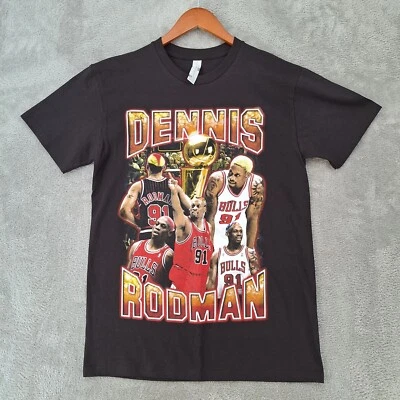 Camiseta Dennis Rodman Chicago Bulls Para Hombre Mediana Negra Manga Corta Baloncesto Foto 1 de 4