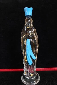 Die HEILIGE JUNGFRAU MARIA,23 cm Glasstatue mit 105 ml Miraculeus Lourdes Wasser - Picture 1 of 11