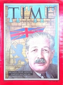 1957 January 21 Time Magazine Britain's Prime Minister Harold Macmillan - Imagen 1 de 3