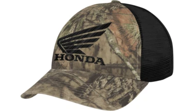 NEW HONDA APPAREL 2501-3952 Honda Curved Bill Hat- Mossy Oak Camo/Black- OFFROAD - Image 1 of 3