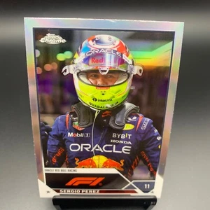 2023 Topps Chrome F1 #10 Sergio Perez Chrome Refractor Oracle Red Bull Racing - Picture 1 of 2