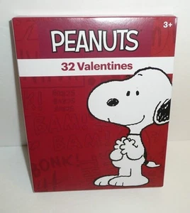 Peanuts Gang 32 Children's Valentine's Day Cards Snoopy Lucy 2017 Valentines - Picture 1 of 2