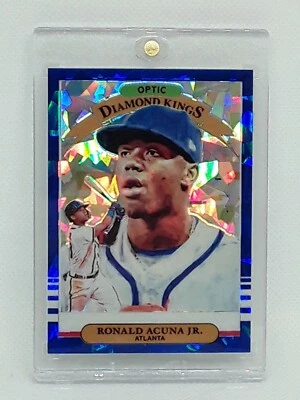 Ronald Acuna Jr. 2019 Donruss Optic CRACKED ICE BLUE (3/7) Atlanta Braves - Image 1 of 2