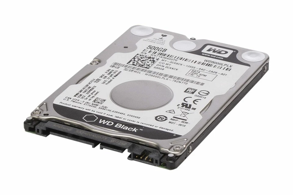 Brand New Genuine WD 500GB THIN 2.5" 7200 RPM Sata HArd Drive Part No: CXKCK - Image 1 of 1