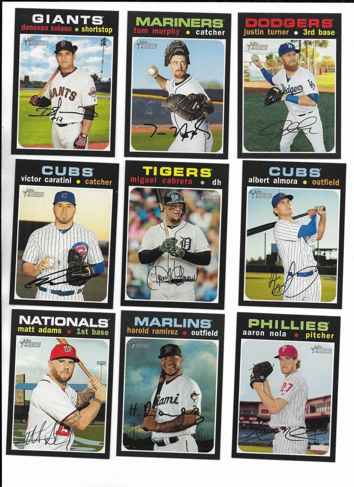 2020 Topps Heritage PICK-A-CARD Cabrera Nola Graterol Bader Scherzer Wong Voit + - Image 1 of 1