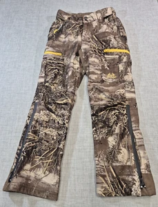 Real Tree Fleece Camo/hunting Pants with zip up leg Boys Medium, canvas cuffs - Picture 1 of 9