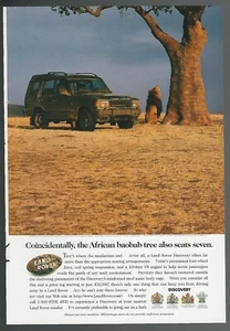 1997 LAND ROVER DISCOVERY advertisement, Baobab tree Africa, Rover print ad - Bild 1 von 3