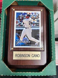 MLB - Robinson Cano NY Yankees Sports Card on Wooden Plaque - Picture 1 of 1