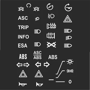 BMW 650 800 1100 1150 1200 Aufkleber Piktogramme für Schalter Armaturen Motorrad - Bild 1 von 6