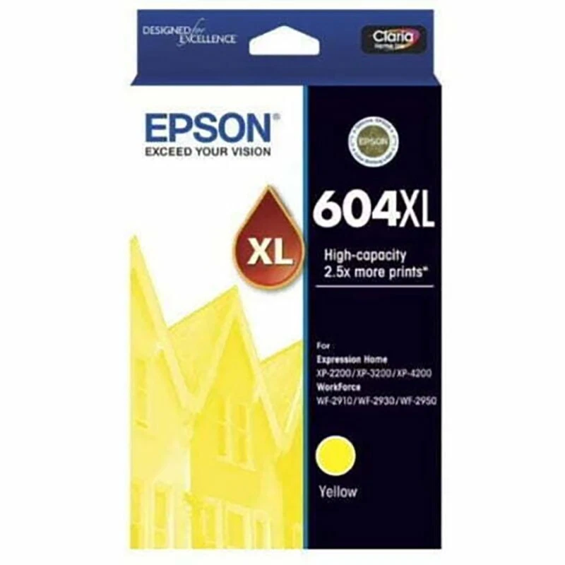 GENUINE Original Epson 604XL Yellow High Yield Ink Cartridge Toner C13T10H492 - Image 1 of 1