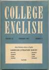 James E Miller, Jr / College English ? Vol 26 No 5 February 1965 1St Edition