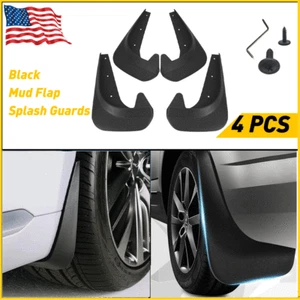 4 PCS Universal Car Mud Flap Splash Guard EAV Black For Auto Pickup Van Truck US - Picture 1 of 12