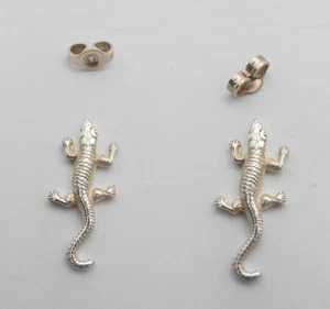 Eidechse: Ohrstecker aus 925 Silber mit Leguan - Ramarro - Gecko - Bild 1 von 2