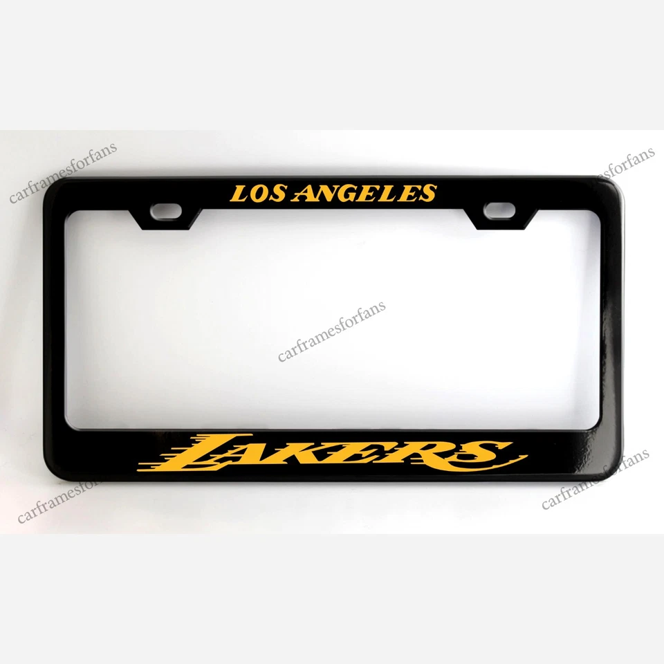 Los Angeles Lakers  - Premium Black License Plate Frame - Yellow Graphics Foto 1 de 1