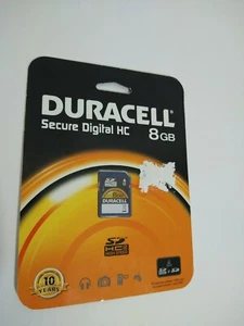 Duracell 8GB SD Memory Card Secure Digital High Capacity Speed - Picture 1 of 9