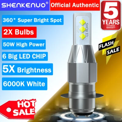 6000K Bulbs for Honda TRX400FW 1995-1996 FourTrax Foreman 400 4x4 LED Headlight - Image 1 of 4