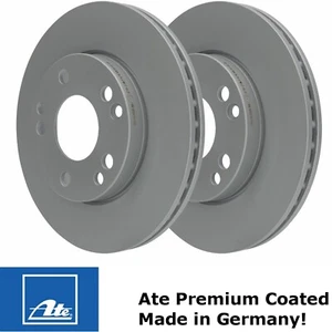 2 X Ate Original Premium Coated Front Brake Disc Rotor 1987-93 Mercedes 190 E D - Picture 1 of 8