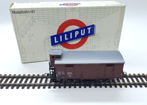 Liliput 1:87 H0 21302 carro merci coperto con cabina del freno in scatola originale raro - Foto 1 di 5