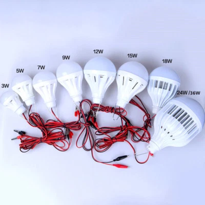 LED Bulbs Lamp DC12V 3w5w7w Home Camping Solar Hunting Emergency Outdoor Light  - Image 1 of 4