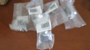 Set of 5 Brushed Stainless / Nickel SQUARE KNOB DRAWER CABINET PULLS~NIP - Picture 1 of 5
