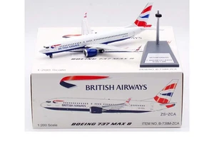 B-738M-ZCA B-Models 737 MAX 8 1/200 Model ZS-ZCA British Airways - Picture 1 of 1