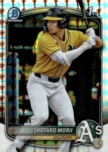 2025 Bowman Chrome Prospects Geometric Refractors Shotaro Morii /499 - Picture 1 of 2