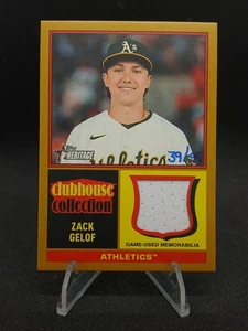 Zack Gelof - 2025 Topps Heritage #CCR-ZG Clubhouse Collection Relic GOLD /99 - Bild 1 von 7