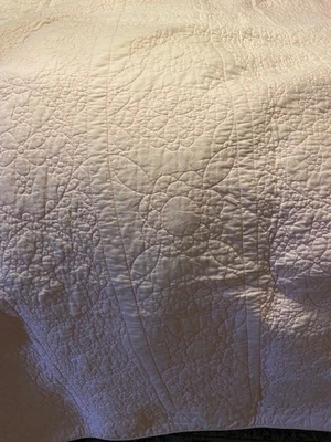 Pottery Barn Kids Cotton Quilt  Solid Pink Twin Size  68"x86" Cottage - Image 1 of 4