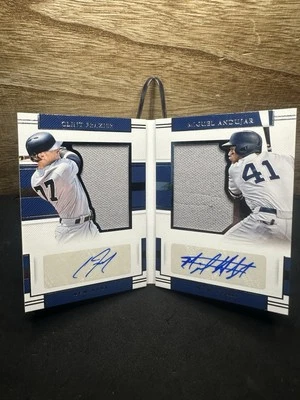 2018 Panini National Treasures /99 Clint Frazier Miguel Andujar Auto RC #DDM-NYY - Imagem 1 de 4