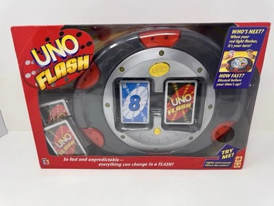 UNO Flash Electronic Card Game Mattel 2009 New in Box - Image 1 of 4