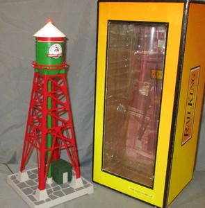 Torre de agua industrial estilo Navidad #193 MTH 30-90414 con baliza wks con Lionel - Imagen 1 de 12