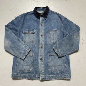 Vintage 1990s Polo Country Ralph Lauren Denim Chore Work Ranch Jacket Made USA M - Picture 1 of 12