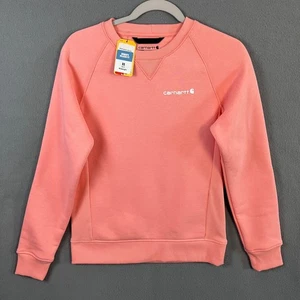 Carhartt Women's Relaxed Fit Midweight Sweatshirt Size XS Coral NWT - Picture 1 of 15