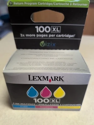 Genuine Lexmark 100Xl Color Ink Set 14N0684 New Sealed  - Image 1 of 4