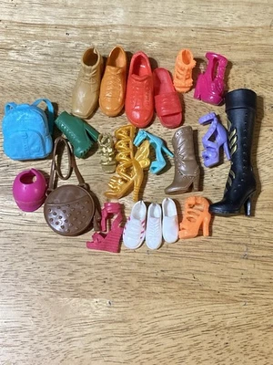 Barbie Ken Lot 20 SINGLE Shoes Mixed Fashion Doll Heels Boots Tennis Purse - Image 1 of 4