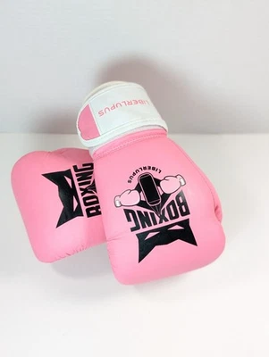 Liberlupus Pink Boxing Gloves Women Youth Training Sparring Kickboxing 4oz - Image 1 of 4