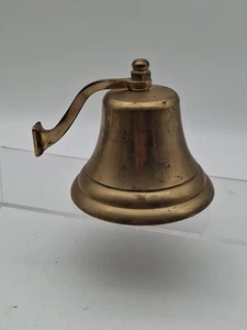 Vintage Brass Bell Ships School Dinner Farm Nautical Wall Mount - Picture 1 of 6